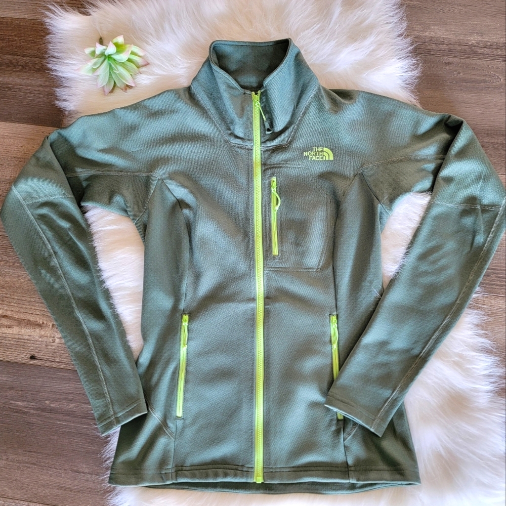 XS The North Face Womens Sage Green Lightweight Jacket Jacket with Thumbholes